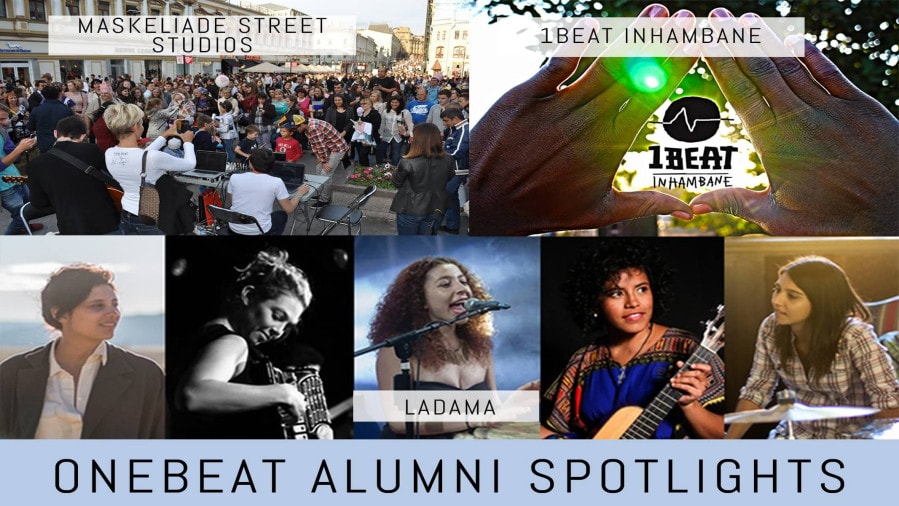 photo montage of featured OneBeat alumni
